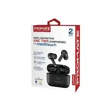 Promate ProPods High-Definition ANC TWS with intellitouch Black Earphones